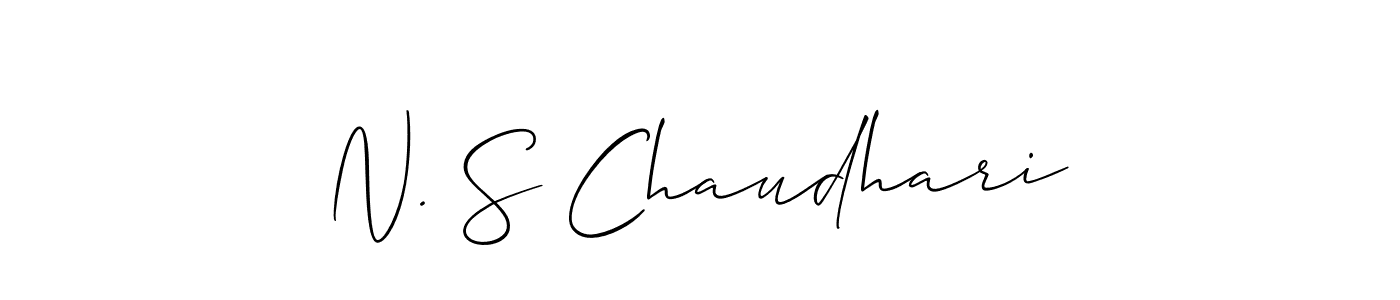 Make a beautiful signature design for name N. S Chaudhari. With this signature (Allison_Script) style, you can create a handwritten signature for free. N. S Chaudhari signature style 2 images and pictures png