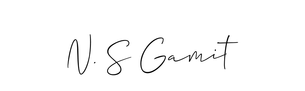 Make a short N. S Gamit signature style. Manage your documents anywhere anytime using Allison_Script. Create and add eSignatures, submit forms, share and send files easily. N. S Gamit signature style 2 images and pictures png