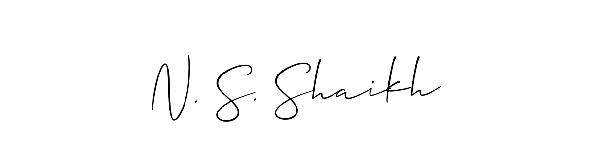 Make a short N. S. Shaikh signature style. Manage your documents anywhere anytime using Allison_Script. Create and add eSignatures, submit forms, share and send files easily. N. S. Shaikh signature style 2 images and pictures png