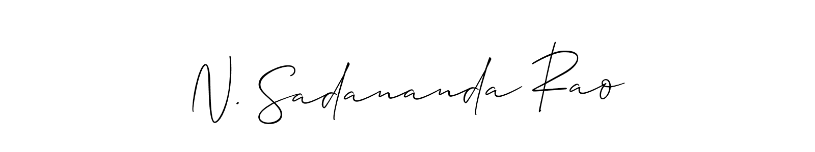 Create a beautiful signature design for name N. Sadananda Rao. With this signature (Allison_Script) fonts, you can make a handwritten signature for free. N. Sadananda Rao signature style 2 images and pictures png