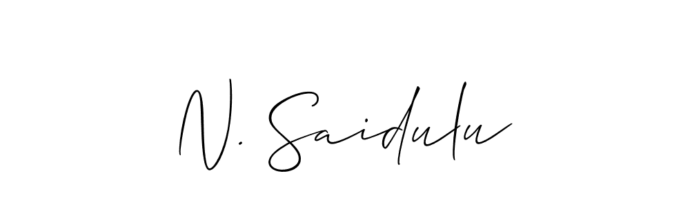 Make a beautiful signature design for name N. Saidulu. With this signature (Allison_Script) style, you can create a handwritten signature for free. N. Saidulu signature style 2 images and pictures png