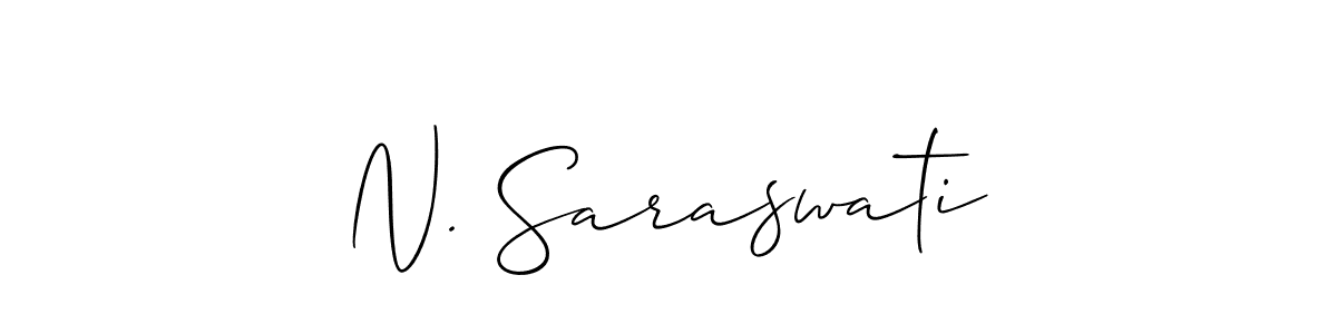 N. Saraswati stylish signature style. Best Handwritten Sign (Allison_Script) for my name. Handwritten Signature Collection Ideas for my name N. Saraswati. N. Saraswati signature style 2 images and pictures png