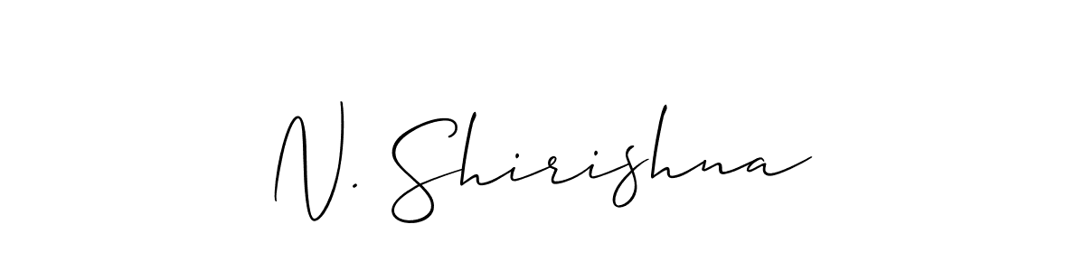 Use a signature maker to create a handwritten signature online. With this signature software, you can design (Allison_Script) your own signature for name N. Shirishna. N. Shirishna signature style 2 images and pictures png