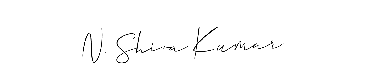Similarly Allison_Script is the best handwritten signature design. Signature creator online .You can use it as an online autograph creator for name N. Shiva Kumar. N. Shiva Kumar signature style 2 images and pictures png
