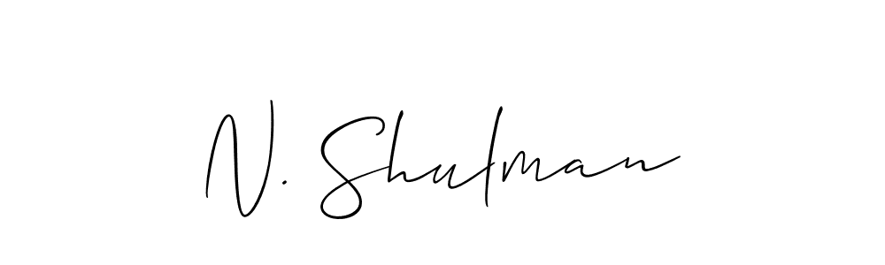 N. Shulman stylish signature style. Best Handwritten Sign (Allison_Script) for my name. Handwritten Signature Collection Ideas for my name N. Shulman. N. Shulman signature style 2 images and pictures png