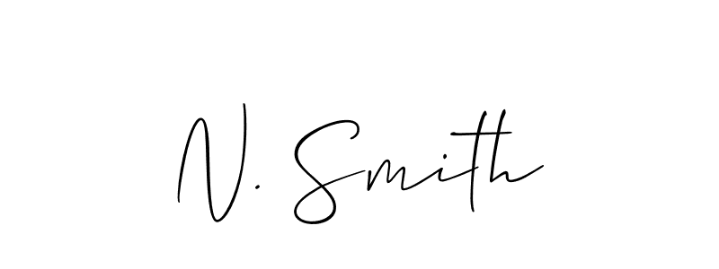 You should practise on your own different ways (Allison_Script) to write your name (N. Smith) in signature. don't let someone else do it for you. N. Smith signature style 2 images and pictures png