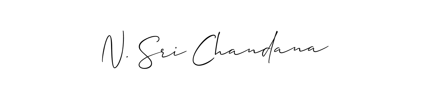 How to make N. Sri Chandana name signature. Use Allison_Script style for creating short signs online. This is the latest handwritten sign. N. Sri Chandana signature style 2 images and pictures png