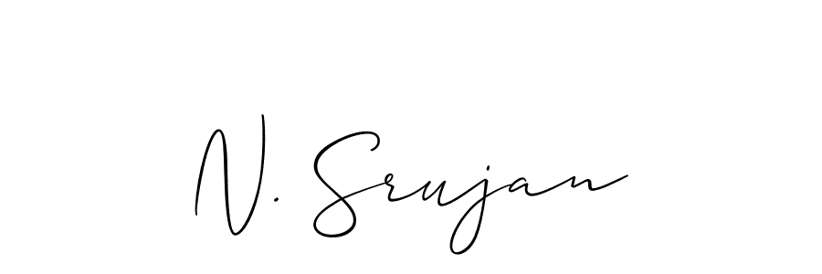 Best and Professional Signature Style for N. Srujan. Allison_Script Best Signature Style Collection. N. Srujan signature style 2 images and pictures png