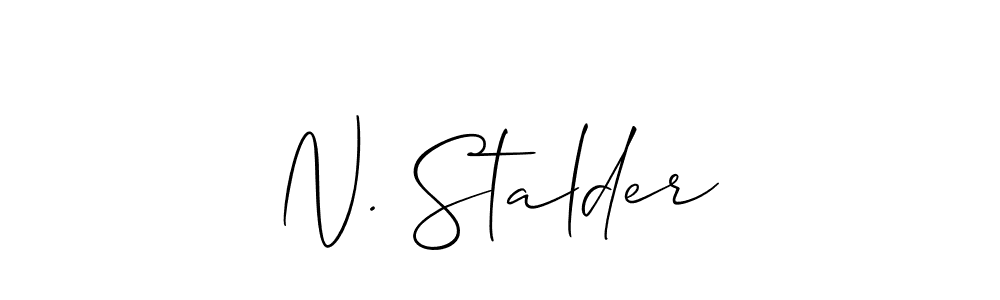 Also You can easily find your signature by using the search form. We will create N. Stalder name handwritten signature images for you free of cost using Allison_Script sign style. N. Stalder signature style 2 images and pictures png