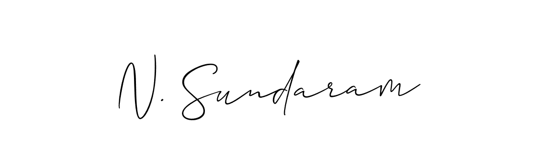 How to make N. Sundaram signature? Allison_Script is a professional autograph style. Create handwritten signature for N. Sundaram name. N. Sundaram signature style 2 images and pictures png