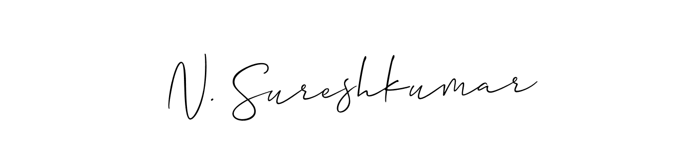 Also we have N. Sureshkumar name is the best signature style. Create professional handwritten signature collection using Allison_Script autograph style. N. Sureshkumar signature style 2 images and pictures png