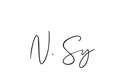 Create a beautiful signature design for name N. Sy. With this signature (Allison_Script) fonts, you can make a handwritten signature for free. N. Sy signature style 2 images and pictures png
