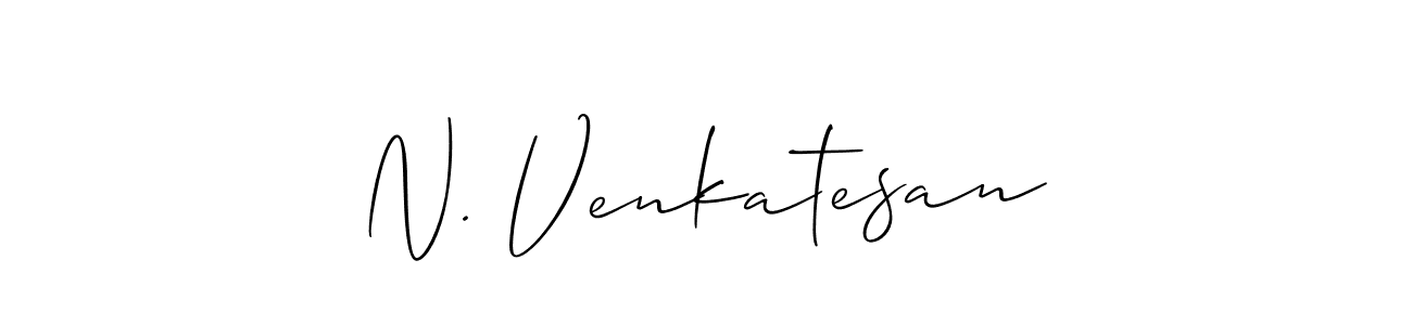 Make a beautiful signature design for name N. Venkatesan. With this signature (Allison_Script) style, you can create a handwritten signature for free. N. Venkatesan signature style 2 images and pictures png