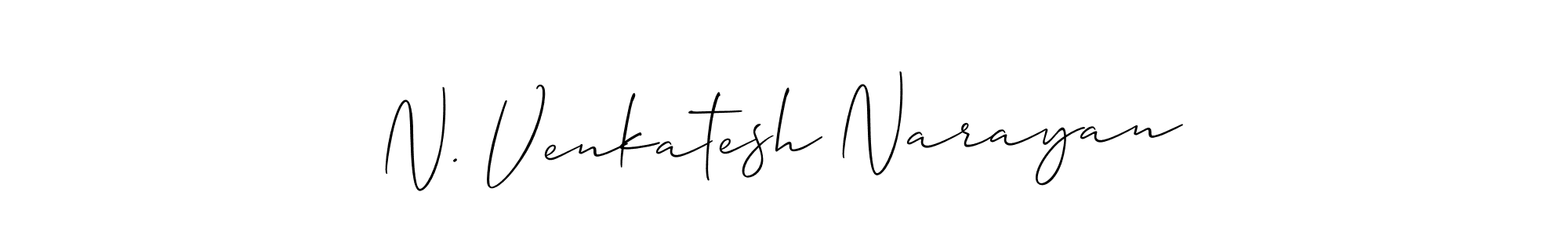 How to make N. Venkatesh Narayan name signature. Use Allison_Script style for creating short signs online. This is the latest handwritten sign. N. Venkatesh Narayan signature style 2 images and pictures png