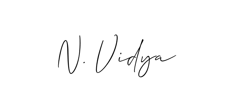 Make a beautiful signature design for name N. Vidya. Use this online signature maker to create a handwritten signature for free. N. Vidya signature style 2 images and pictures png