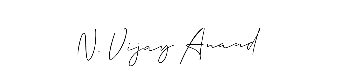 Use a signature maker to create a handwritten signature online. With this signature software, you can design (Allison_Script) your own signature for name N. Vijay Anand. N. Vijay Anand signature style 2 images and pictures png