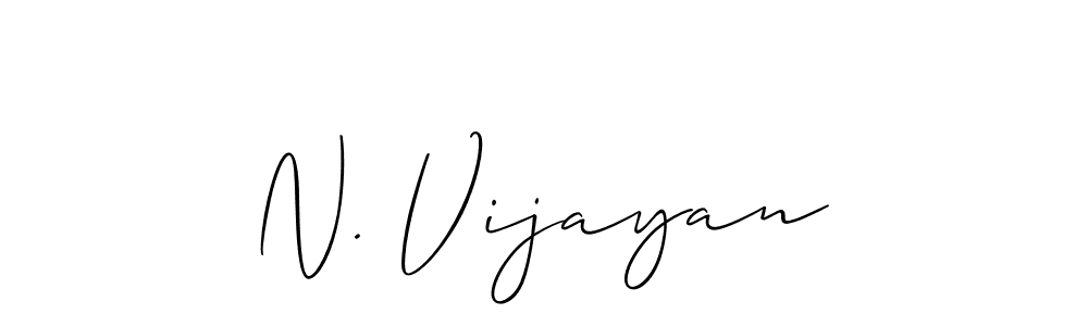 You should practise on your own different ways (Allison_Script) to write your name (N. Vijayan) in signature. don't let someone else do it for you. N. Vijayan signature style 2 images and pictures png