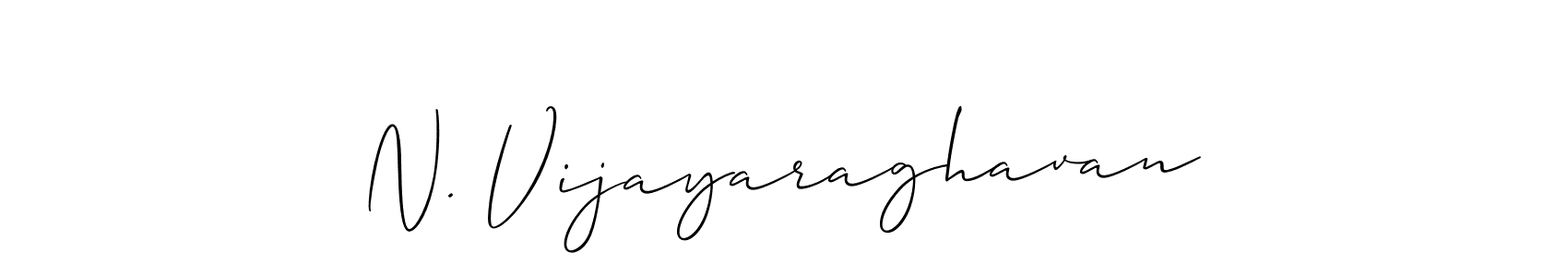 Make a beautiful signature design for name N. Vijayaraghavan. With this signature (Allison_Script) style, you can create a handwritten signature for free. N. Vijayaraghavan signature style 2 images and pictures png