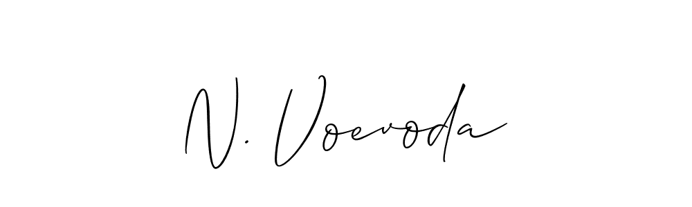 It looks lik you need a new signature style for name N. Voevoda. Design unique handwritten (Allison_Script) signature with our free signature maker in just a few clicks. N. Voevoda signature style 2 images and pictures png