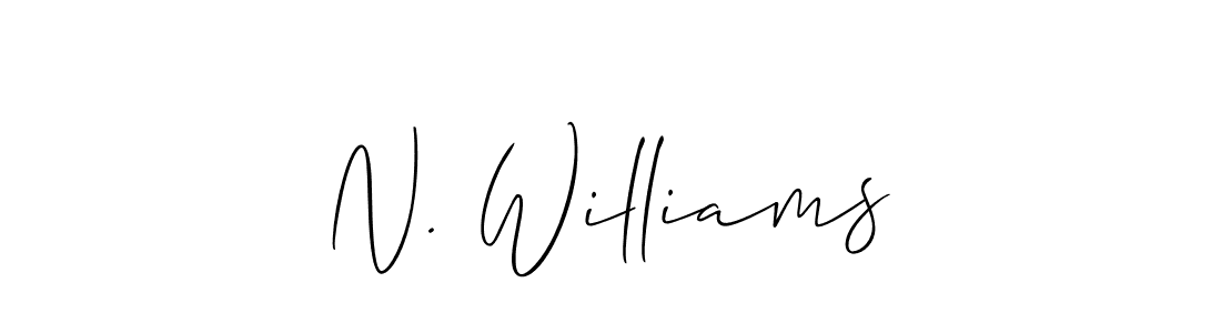 Best and Professional Signature Style for N. Williams. Allison_Script Best Signature Style Collection. N. Williams signature style 2 images and pictures png