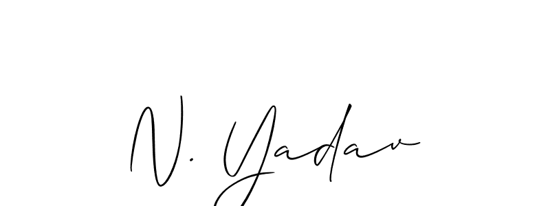 Create a beautiful signature design for name N. Yadav. With this signature (Allison_Script) fonts, you can make a handwritten signature for free. N. Yadav signature style 2 images and pictures png