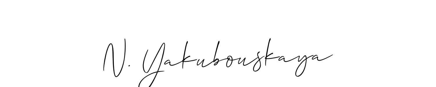 This is the best signature style for the N. Yakubouskaya name. Also you like these signature font (Allison_Script). Mix name signature. N. Yakubouskaya signature style 2 images and pictures png