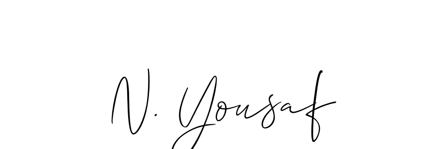 if you are searching for the best signature style for your name N. Yousaf. so please give up your signature search. here we have designed multiple signature styles  using Allison_Script. N. Yousaf signature style 2 images and pictures png