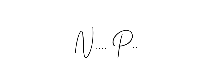The best way (Allison_Script) to make a short signature is to pick only two or three words in your name. The name N.... P.. include a total of six letters. For converting this name. N.... P.. signature style 2 images and pictures png