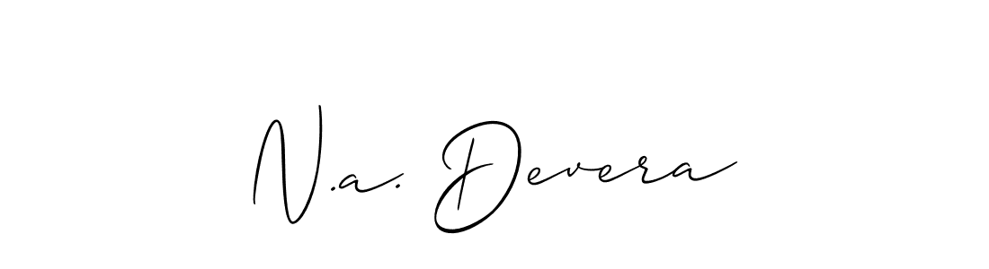 How to Draw N.a. Devera signature style? Allison_Script is a latest design signature styles for name N.a. Devera. N.a. Devera signature style 2 images and pictures png