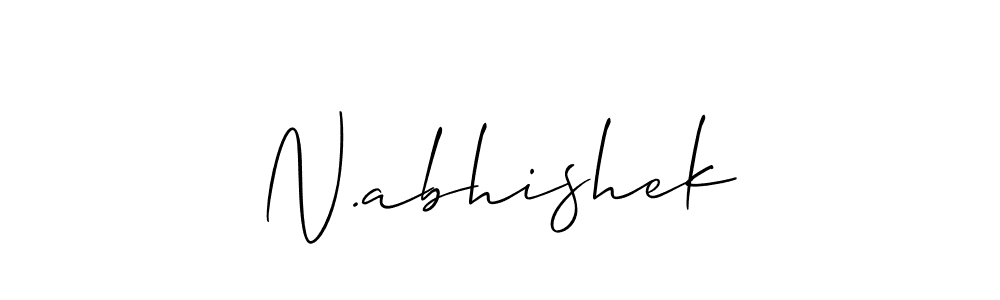 How to make N.abhishek signature? Allison_Script is a professional autograph style. Create handwritten signature for N.abhishek name. N.abhishek signature style 2 images and pictures png