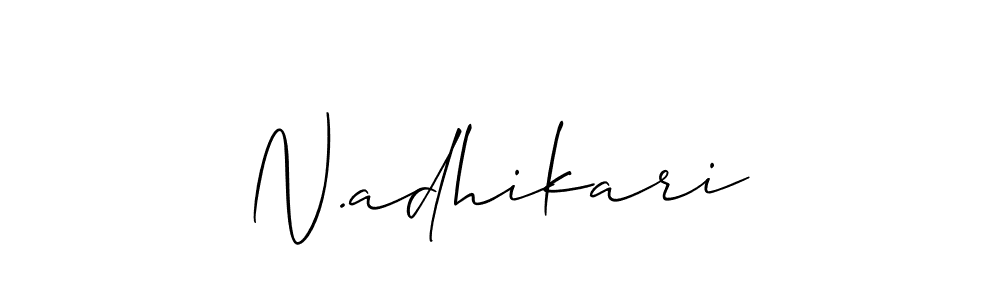 Similarly Allison_Script is the best handwritten signature design. Signature creator online .You can use it as an online autograph creator for name N.adhikari. N.adhikari signature style 2 images and pictures png