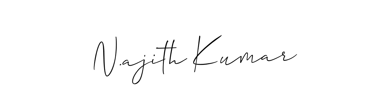Create a beautiful signature design for name N.ajith Kumar. With this signature (Allison_Script) fonts, you can make a handwritten signature for free. N.ajith Kumar signature style 2 images and pictures png