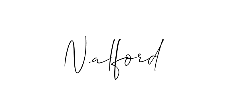 Create a beautiful signature design for name N.alford. With this signature (Allison_Script) fonts, you can make a handwritten signature for free. N.alford signature style 2 images and pictures png