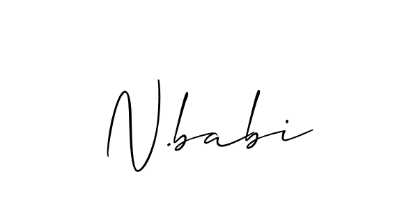 Design your own signature with our free online signature maker. With this signature software, you can create a handwritten (Allison_Script) signature for name N.babi. N.babi signature style 2 images and pictures png