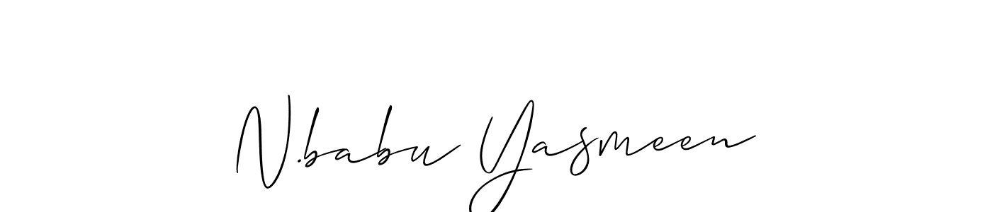 Once you've used our free online signature maker to create your best signature Allison_Script style, it's time to enjoy all of the benefits that N.babu Yasmeen name signing documents. N.babu Yasmeen signature style 2 images and pictures png