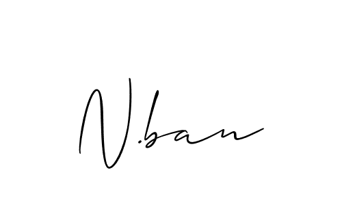 Best and Professional Signature Style for N.ban. Allison_Script Best Signature Style Collection. N.ban signature style 2 images and pictures png