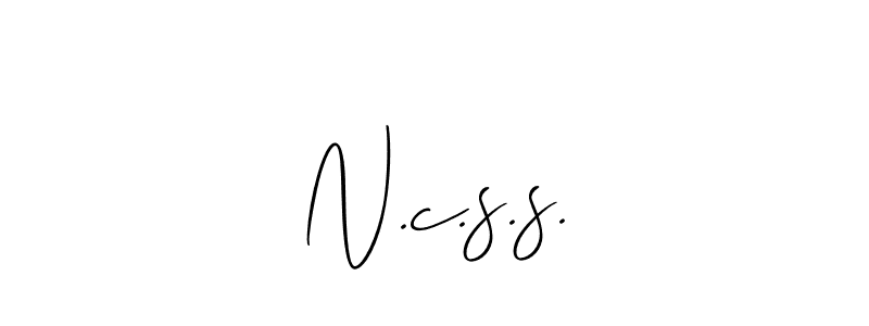 How to make N.c.s.s. signature? Allison_Script is a professional autograph style. Create handwritten signature for N.c.s.s. name. N.c.s.s. signature style 2 images and pictures png