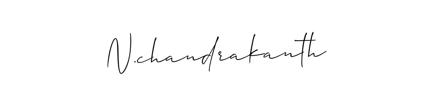 Design your own signature with our free online signature maker. With this signature software, you can create a handwritten (Allison_Script) signature for name N.chandrakanth. N.chandrakanth signature style 2 images and pictures png