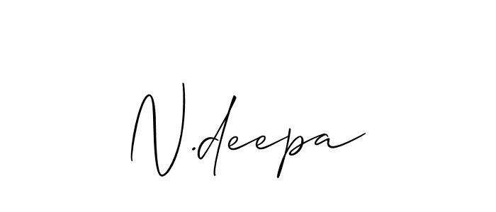It looks lik you need a new signature style for name N.deepa. Design unique handwritten (Allison_Script) signature with our free signature maker in just a few clicks. N.deepa signature style 2 images and pictures png