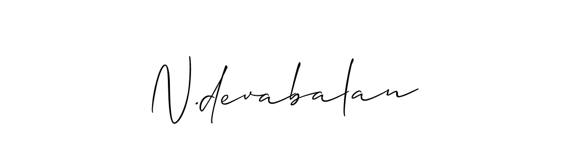 Best and Professional Signature Style for N.devabalan. Allison_Script Best Signature Style Collection. N.devabalan signature style 2 images and pictures png