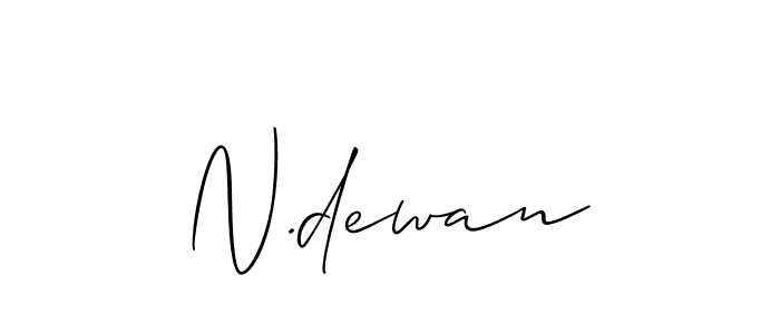 How to Draw N.dewan signature style? Allison_Script is a latest design signature styles for name N.dewan. N.dewan signature style 2 images and pictures png