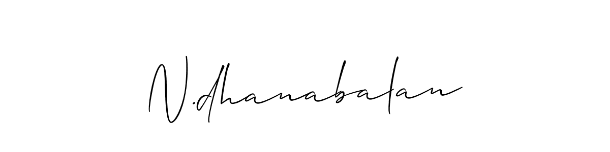 Make a beautiful signature design for name N.dhanabalan. With this signature (Allison_Script) style, you can create a handwritten signature for free. N.dhanabalan signature style 2 images and pictures png