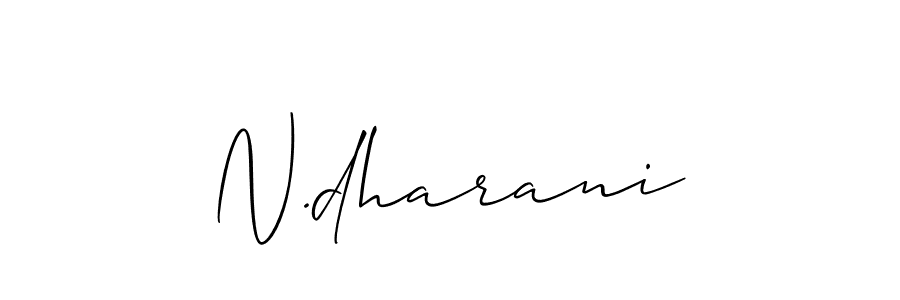 Make a beautiful signature design for name N.dharani. With this signature (Allison_Script) style, you can create a handwritten signature for free. N.dharani signature style 2 images and pictures png