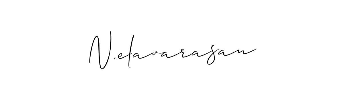 Allison_Script is a professional signature style that is perfect for those who want to add a touch of class to their signature. It is also a great choice for those who want to make their signature more unique. Get N.elavarasan name to fancy signature for free. N.elavarasan signature style 2 images and pictures png