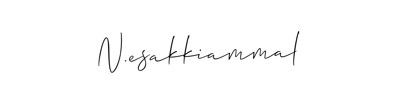 Also You can easily find your signature by using the search form. We will create N.esakkiammal name handwritten signature images for you free of cost using Allison_Script sign style. N.esakkiammal signature style 2 images and pictures png