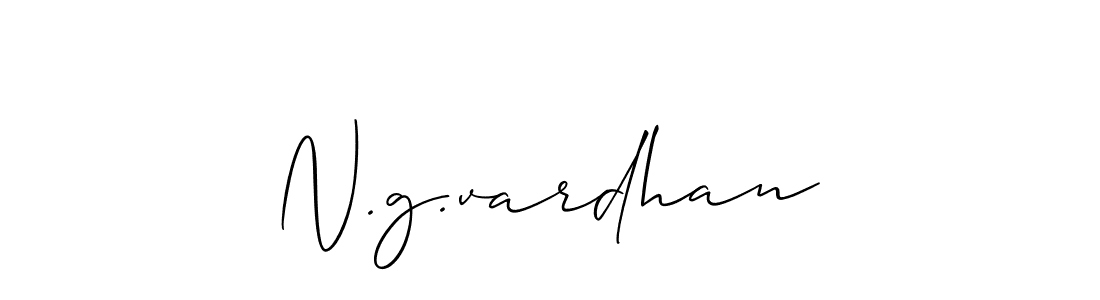 Make a beautiful signature design for name N.g.vardhan. With this signature (Allison_Script) style, you can create a handwritten signature for free. N.g.vardhan signature style 2 images and pictures png