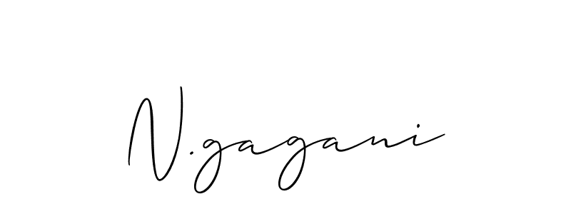 You should practise on your own different ways (Allison_Script) to write your name (N.gagani) in signature. don't let someone else do it for you. N.gagani signature style 2 images and pictures png