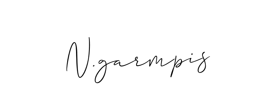 The best way (Allison_Script) to make a short signature is to pick only two or three words in your name. The name N.garmpis include a total of six letters. For converting this name. N.garmpis signature style 2 images and pictures png