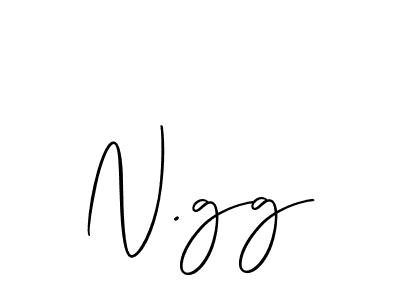 Create a beautiful signature design for name N.gg. With this signature (Allison_Script) fonts, you can make a handwritten signature for free. N.gg signature style 2 images and pictures png
