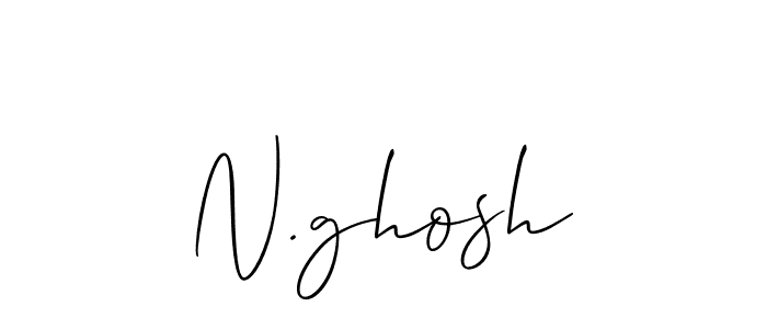 Design your own signature with our free online signature maker. With this signature software, you can create a handwritten (Allison_Script) signature for name N.ghosh. N.ghosh signature style 2 images and pictures png